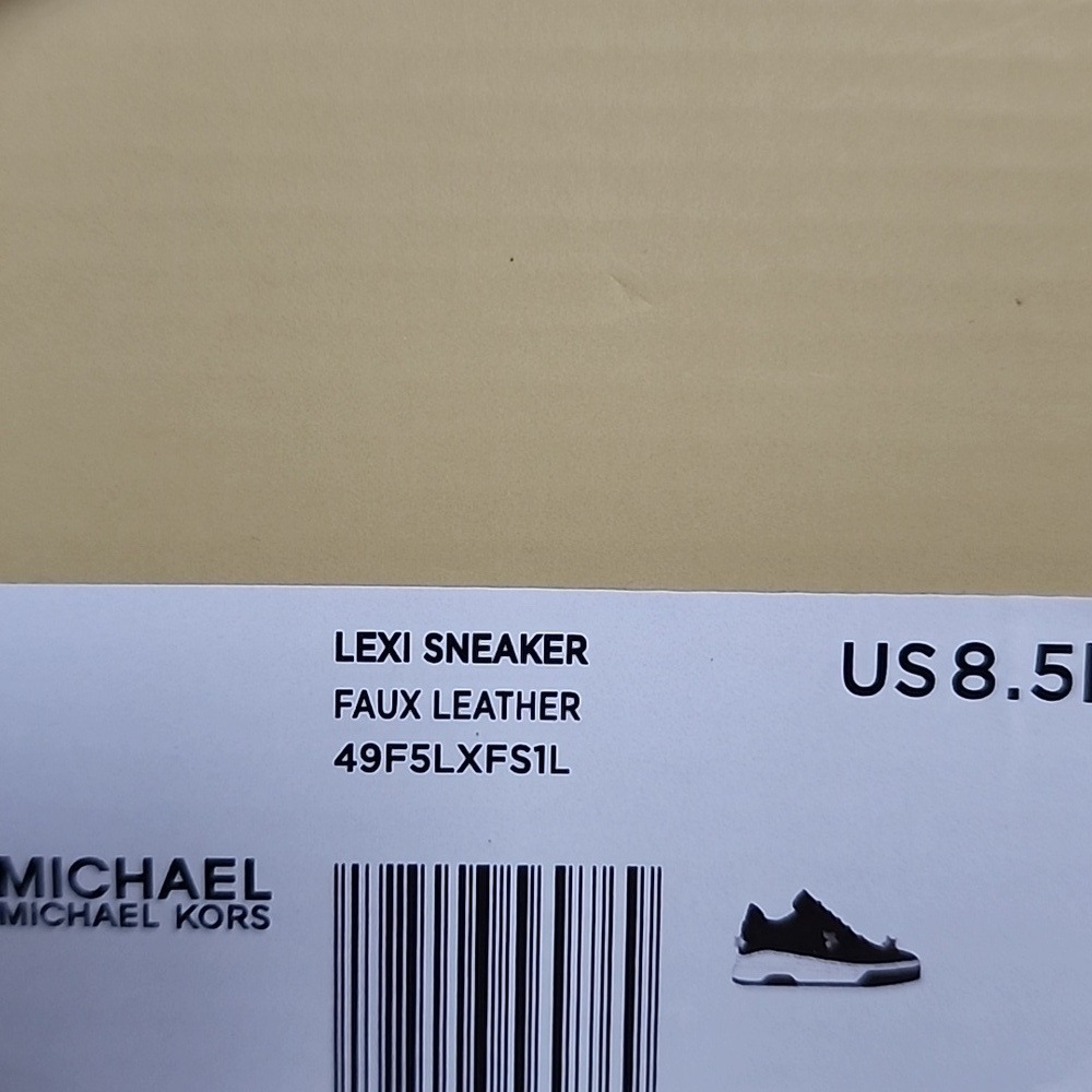 Michael Kors Black Lexi Embellished Mixed-Media Sneaker Women's 8.5 NIB - Picture 16 of 16
